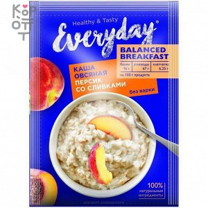 Каша овсяная Balanced Breakfast Персик со сливками, Everyday, 40г