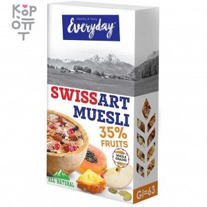 Мюсли Swiss art muesli с фруктами, картон, Everyday, 300г
