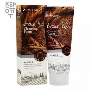 3W CLINIC Brown Rice Cleansing Foam - Пенка для умывания с экстрактом коричневого риса 100мл.