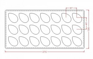 Форма для шоколада «Капля» №491 поликарбонатная, 21 ячейка, Implast, Турция