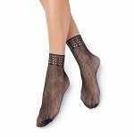 Женские фантазийные носки в сетку с рисунком горошек