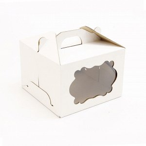 Коробка для торта 260*260*180 мм белая