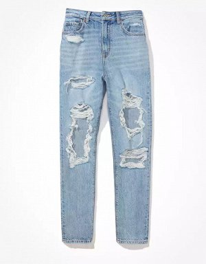 American Eagle AE Ripped Highest Waist Mom Jean