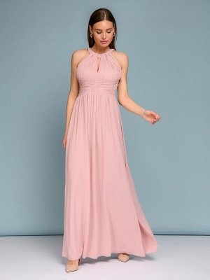 1001 Dress Платье длины макси пудренно-розовое с открытой спинкой