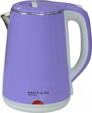 Чайник  MAXTRONIC MAX-319A сирень (2л, двойн стенки, колба нерж, диск 1,8кВт) 12/уп