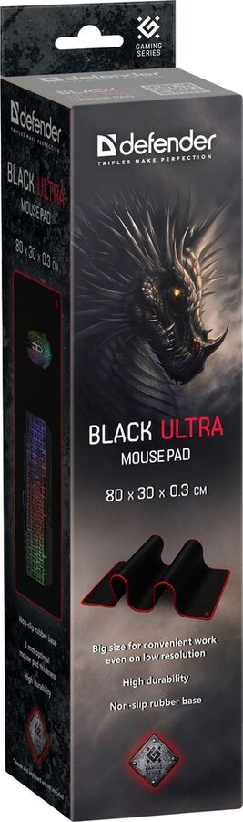 Коврик для мыши DEFENDER Black Ultra 800*300*3мм