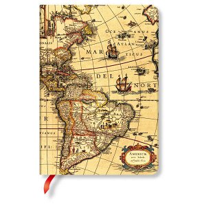 Записная книжка Paperblanks Early Cartography Western Hemisphere Midi лин. 120*170 мм, 176 стр PB5298-2 (1/60) арт. PB5298-2