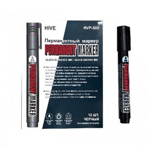 Маркер перманентный "Hive" (Crown) черный 1/12/720 арт. HVP-800