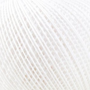 Нитки вязальные "Снежинка" набор 6 шт, 230м/25гр 100% хлопок цвет белый