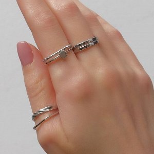 Кольцо набор 5 штук "Идеальные пальчики" аура, цвет серебро
