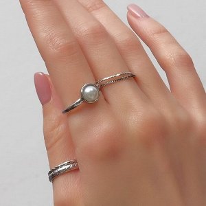 Кольцо набор 5 штук "Идеальные пальчики" венец, цвет белый в серебре