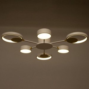 BayerLux Люстра с ПДУ 2301/6WT LED 120Вт 3000-6000К белый 75х75х8 см