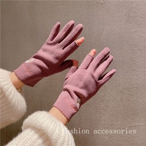 Женские тонкие зимние перчатки с сенсорным экраном