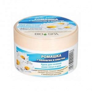 B.J.Bio Spa Крем  200мл. Ромашка + коллаген и эластин  для лица в банке