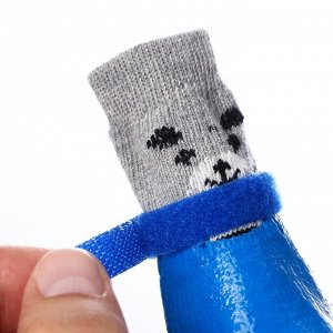Пижон Носки с прорезиненной подошвой &quot;Мишки&quot;, размер L (5 х 6.5 см), синие