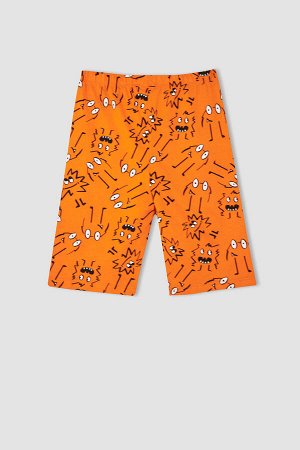 Пижамный комплект капри без рукавов с узором для мальчика