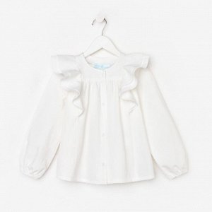 Рубашка для девочки KAFTAN, размер 38 (146-152), цвет белый