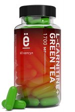 Ёбатон L-CARNITINE + GREEN TEA 1200мг, 120 кап.