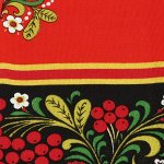 Хохлома, Полотенце рогожка кухонное &quot;Хохлома красная&quot; вид 15