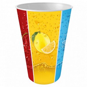 Комплект стаканов "IZI-GO" 550 мл 3 штуки с декором 221134429/01 (белый)