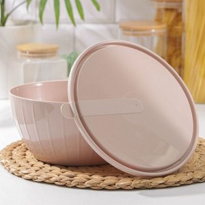 Салатник с крышкой Giaretti Fiesta, 2.8 л, пластик, МИКС