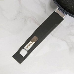 Сковорода «Гранит», d=24 см, пластиковая ручка, антипригарное покрытие, цвет серый