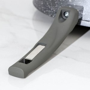 Сковорода «Гранит», d=28 см, пластиковая ручка, антипригарное покрытие, цвет серый