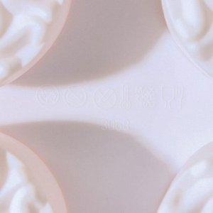 Форма для выпечки и муссовых десертов KONFINETTA «Вихрь», 26,5x17x3,5 см, 8 ячеек, d=6 см, цвет белый
