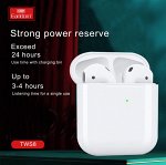 НОВИНКА ! Беспроводной наушник гарнитура Earldom Apple Aiprods 2 TWS, Bluetooth, 350 мАч, белый