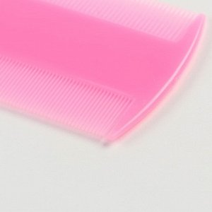 Расчёска для вычесывания блох, 8,8 х 5,2 см, светло-розовая