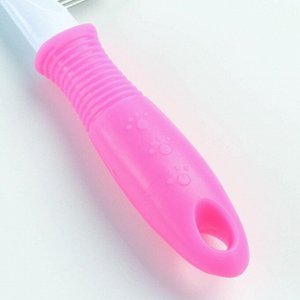 Расчёска "Комфорт" с прямыми заострёнными зубьями, нескользящая ручка, 21 х 4 см, розовая