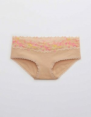 Aerie Cotton Sunkissed Lace Boybrief Underwear