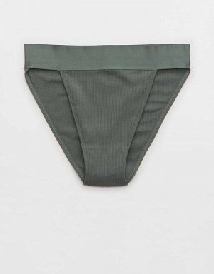 Aerie Ribbed Cotton High Cut Cheekiest Underwear