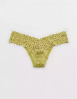 Aerie Seaside Lace Thong Underwear