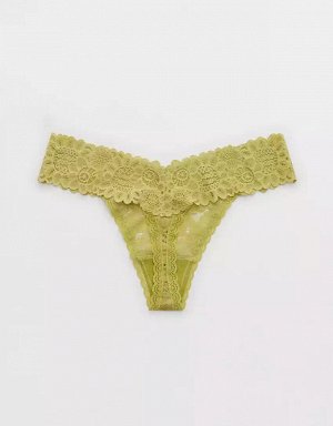 Aerie Seaside Lace Thong Underwear