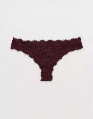 Aerie Eyelash Lace Thong Underwear