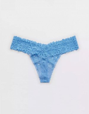 Aerie Seaside Lace Thong Underwear