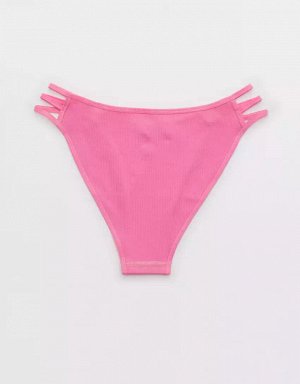 Aerie Seamless Strappy High Cut Bikini Underwear