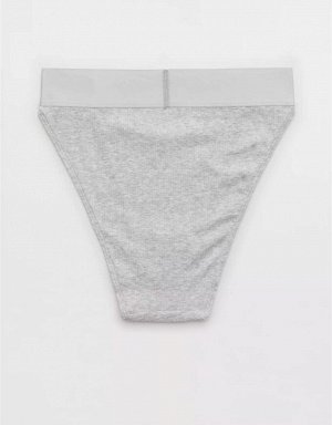 Aerie Ribbed Cotton High Cut Cheekiest Underwear