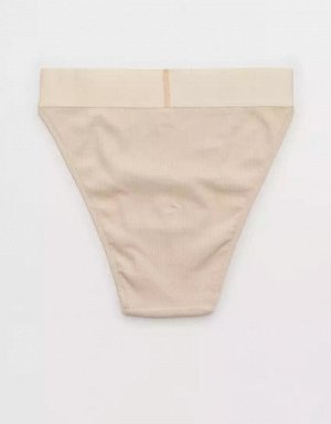 Aerie Ribbed Cotton High Cut Cheekiest Underwear