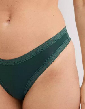 Aerie Float Microfiber Lace Thong Underwear