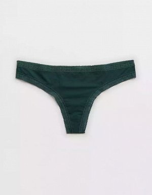 Aerie Float Microfiber Lace Thong Underwear