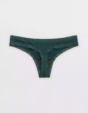 Aerie Float Microfiber Lace Thong Underwear