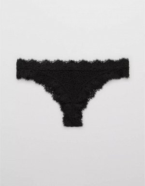 Aerie Eyelash Lace Thong Underwear