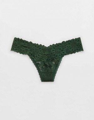 Aerie Seaside Lace Thong Underwear