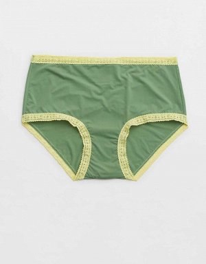 Aerie Float Microfiber Lace Mid Rise Boybrief Underwear