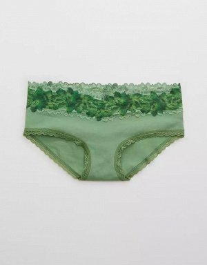 Aerie Cotton Sunkissed Lace Boybrief Underwear