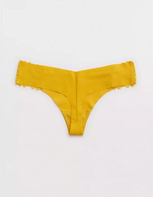 Aerie No Show Sunkissed Lace Thong Underwear