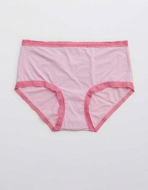 Aerie Float Microfiber Lace Mid Rise Boybrief Underwear