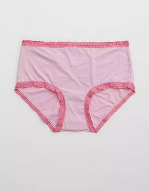 Aerie Float Microfiber Lace Mid Rise Boybrief Underwear